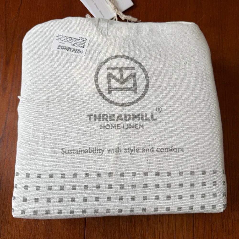 Threadmill 300TC Sateen Queen Sheet Set EGrey 100% Cotton 4pc Deep Pocket NEW